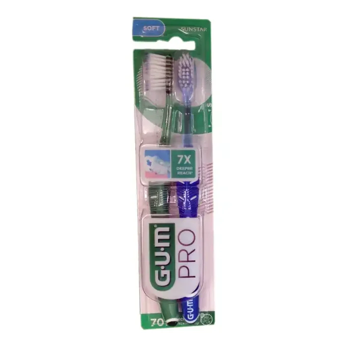 PRO BROSSE A DENTS SOUPLE REF 70 x 2 GUM
