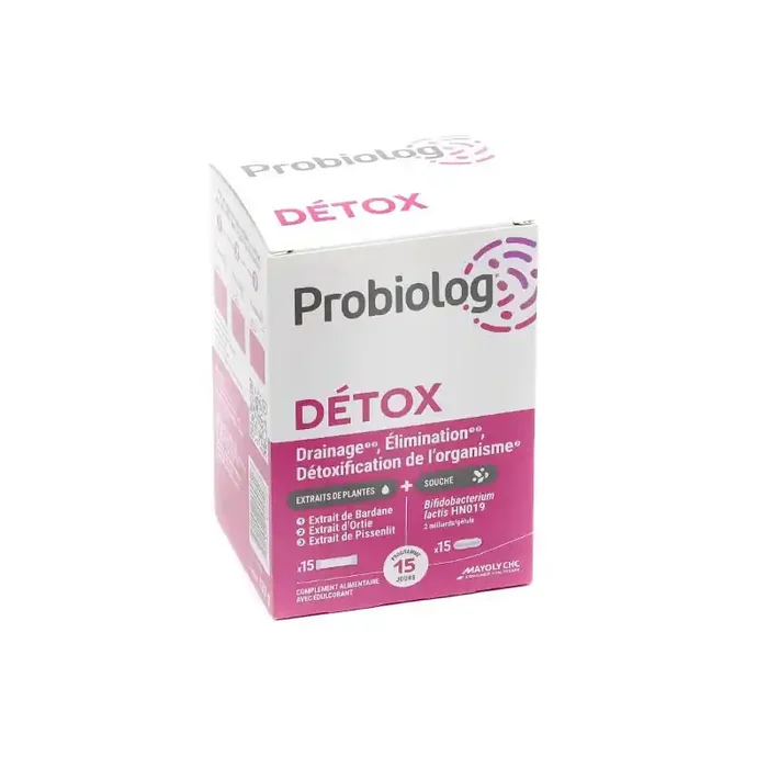 PROBIOLOG DETOX 15 GELULES + 15 STICKS MAYOLY SPINDLER