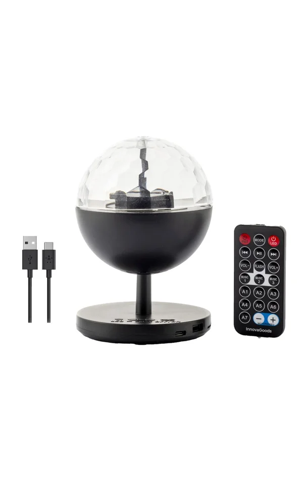 Projecteur LED rechargeable avec haut-parleur