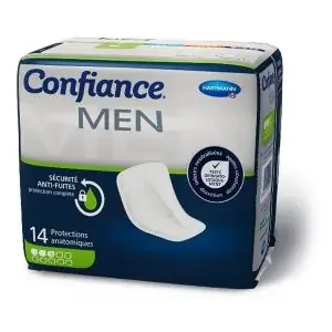 Protection urinaire Homme Confiance Protection Men – 3 gouttes – Paquet de 14