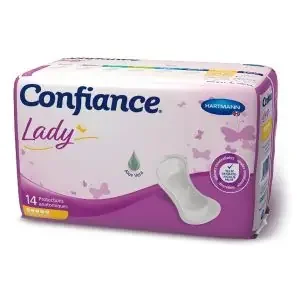 Protège-slip Confiance Lady Serviette incontinence féminine – 5 gouttes – Paquet de 14