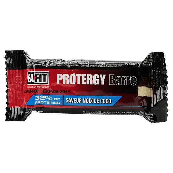 Protergy barre noix de coco 46g 33% de protéines