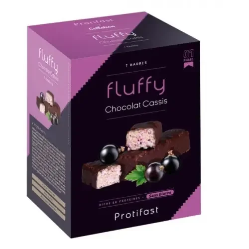 PROTIFAST FLUFFY Chocolat Cassis – 7 Barres