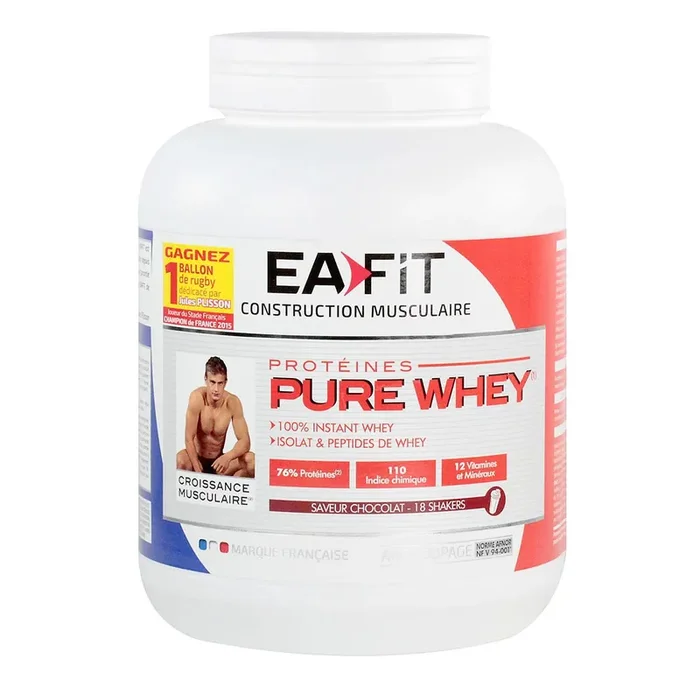 Pure Whey hyperprotidique chocolat 750g (gagnez 1 ballon de rugby)