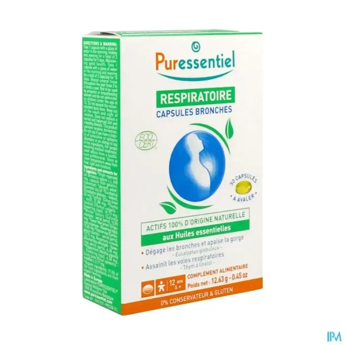 Puressentiel bronches aux huile essentielle bio capsule 30