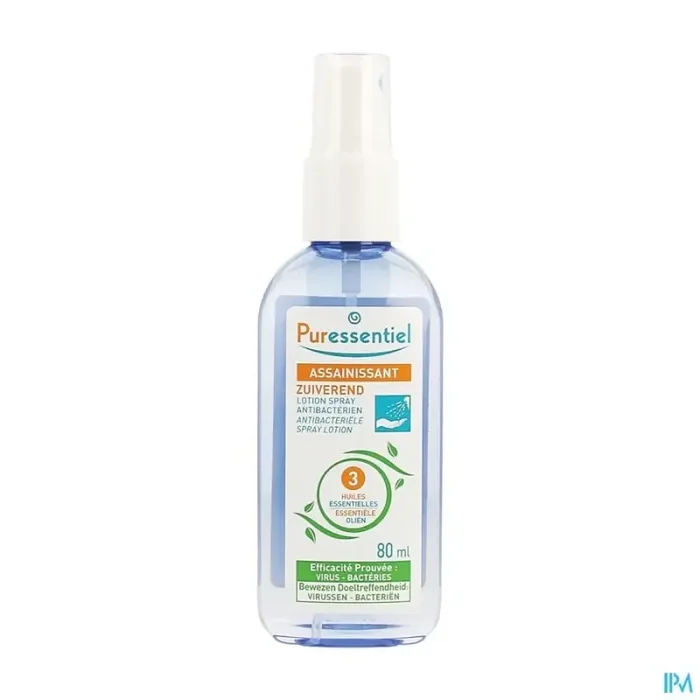 Puressentiel lotion spray antibacterien mains surface 80ml