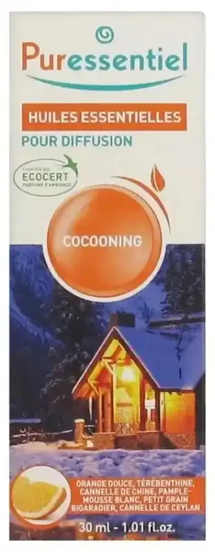 Puressentiel Nouvelle Formule Diffuse Cocooning – Huiles Essentielles Pour Diffusion – 30 ml (Mai 2021)