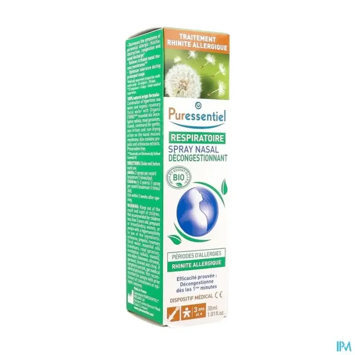 Puressentiel spray nasal decongestionnant aux he bio 30ml