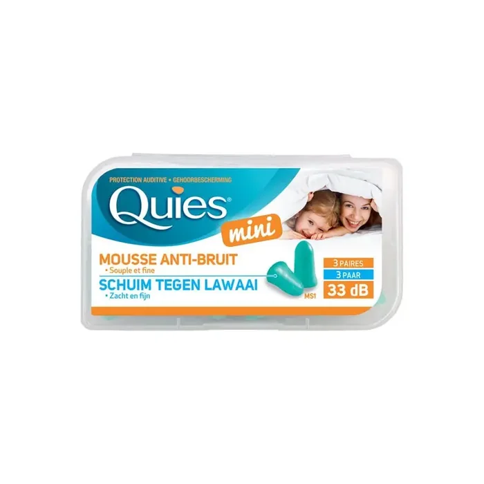 Quies mini mousse anti-bruit 3 paires