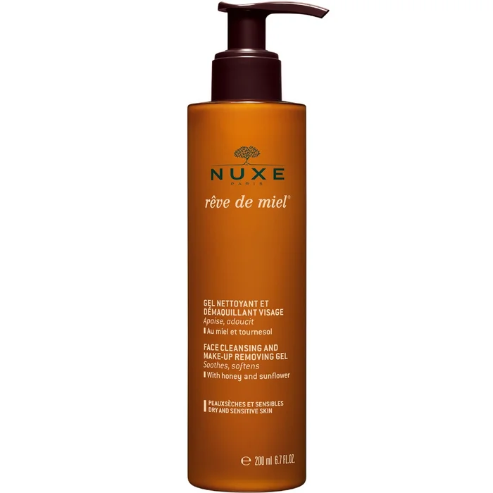 R&ecirc;ve de miel&reg; – Gel nettoyant et d&eacute;maquillant visage – Peaux s&egrave;ches et sensibles -200ml