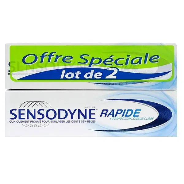 Rapide à Protection longue durée – Dentifrice 75ml – Lot de 2