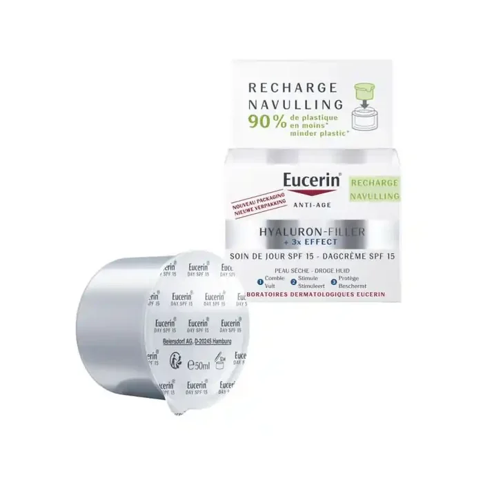 RECHARGE HYALURON FILLER + 3x EFFECT SOIN JOUR SPF15 PS 50ML EUCERIN