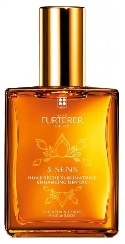 René Furterer Huile Sèche Sublimatrice – Huile Cheveux et Corps – 5 Sens 50 ml