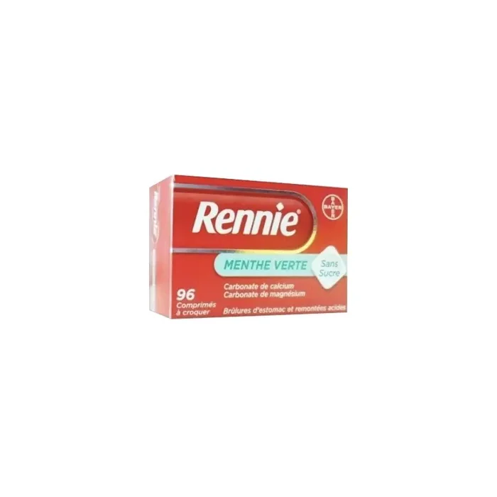 Rennie Menthe Verte Sans Sucre 96 comprimes