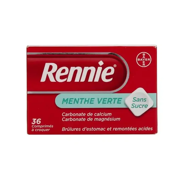 Rennie sans sucre 36 comprimes a croquer