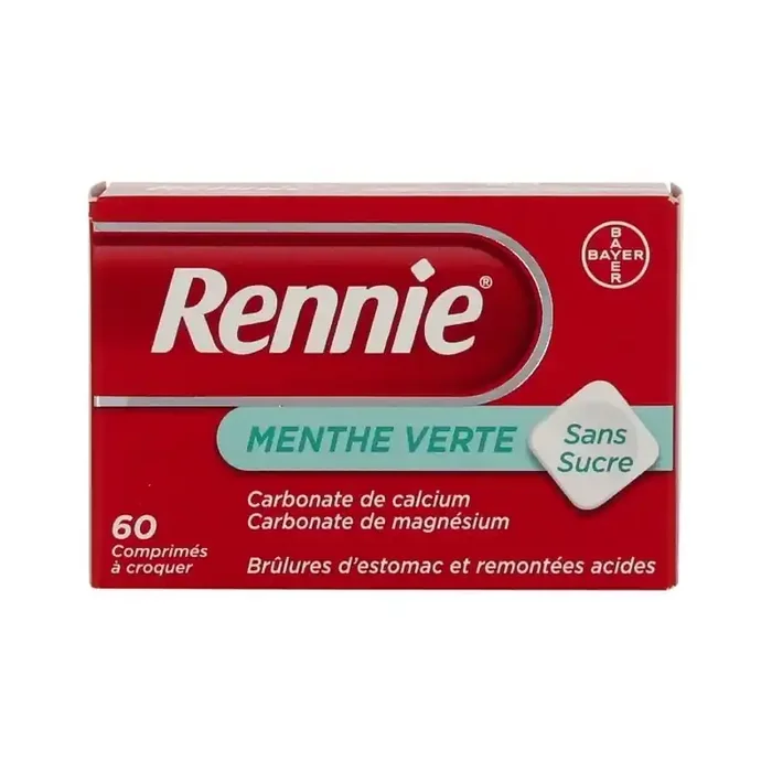 Rennie sans sucre 60 comprimes a croquer