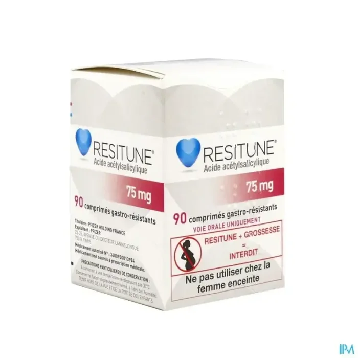 Resitune 75mg comprimé gastroresistant 90