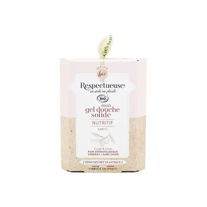 Respectueuse gel douche solide nutritif bio 75gr