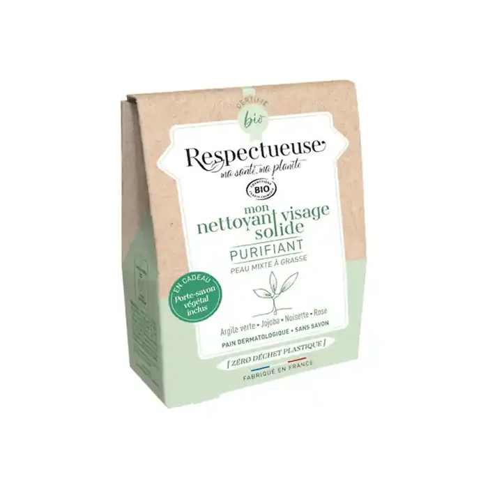 Respectueuse nettoyant visage solide purifiant bio 35gr