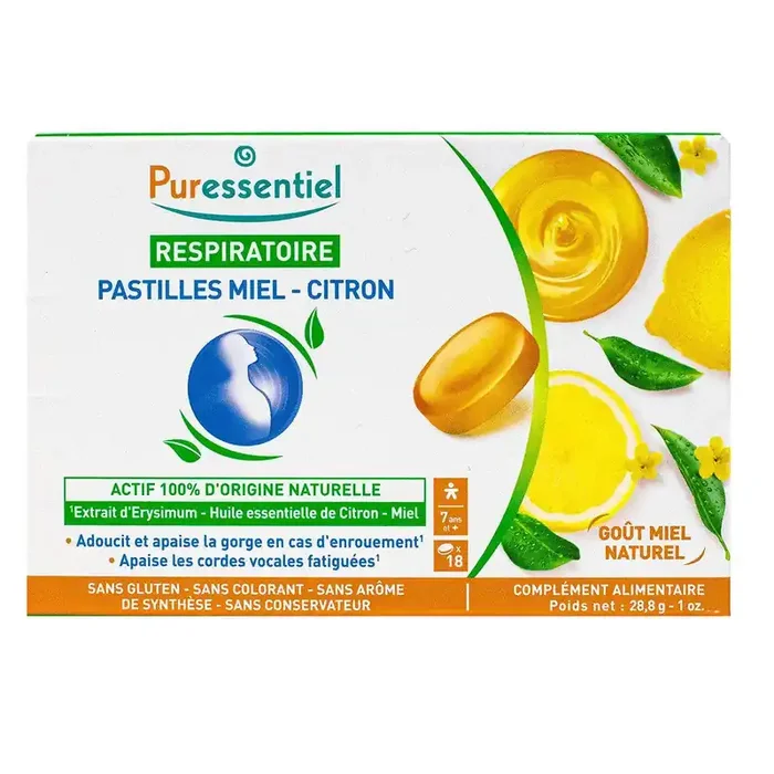 Respiratoire 18 pastilles miel-citron