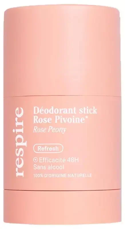 Respire Déodorant Stick Rose Pivoine Bio 50 Grammes