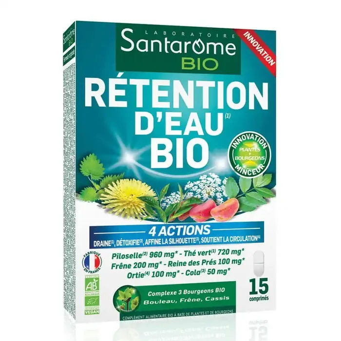 Rétention d‘eau Bio 15 Comprimés Santarome