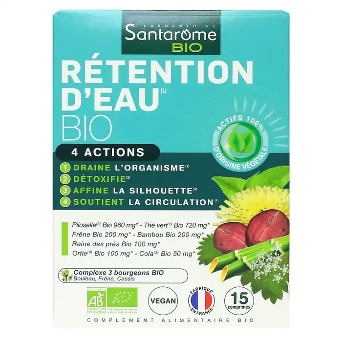 Rétention d‘eau bio 4 actions 15 comprimés