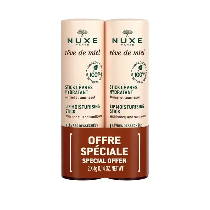 RÊVE DE MIEL STICK LEVRES HYDRATANT 2X4G NUXE