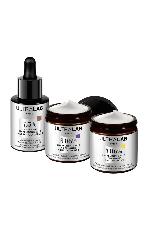 Rituel de beauté totale – Acide hyaluronique, caféine & triglycéride – Visage – 3 soins