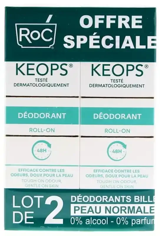 RoC Keops Déodorant Roll-On 48H 2 x 30 ml