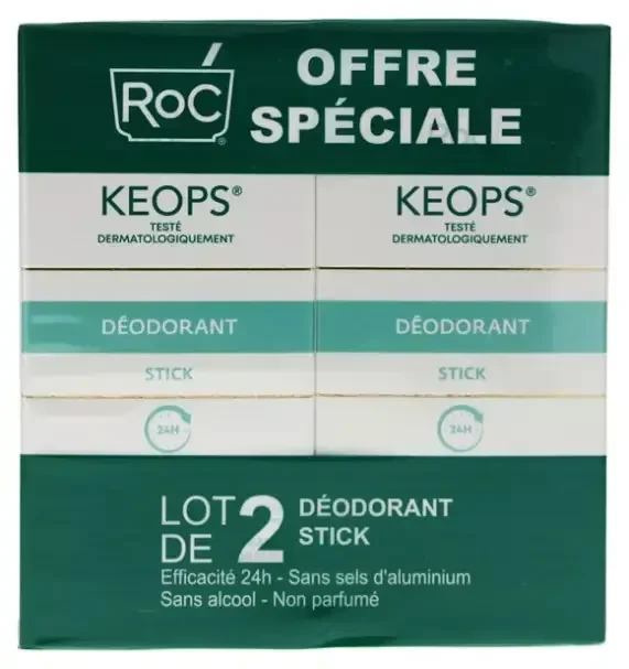 RoC Keops Déodorant Stick 24H 2 x 40 ml