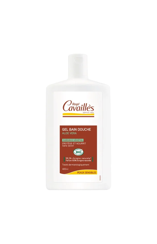 Rogé Cavaillès – Gel bain douche bio – Aloe vera – Peaux sensibles – 400 ml