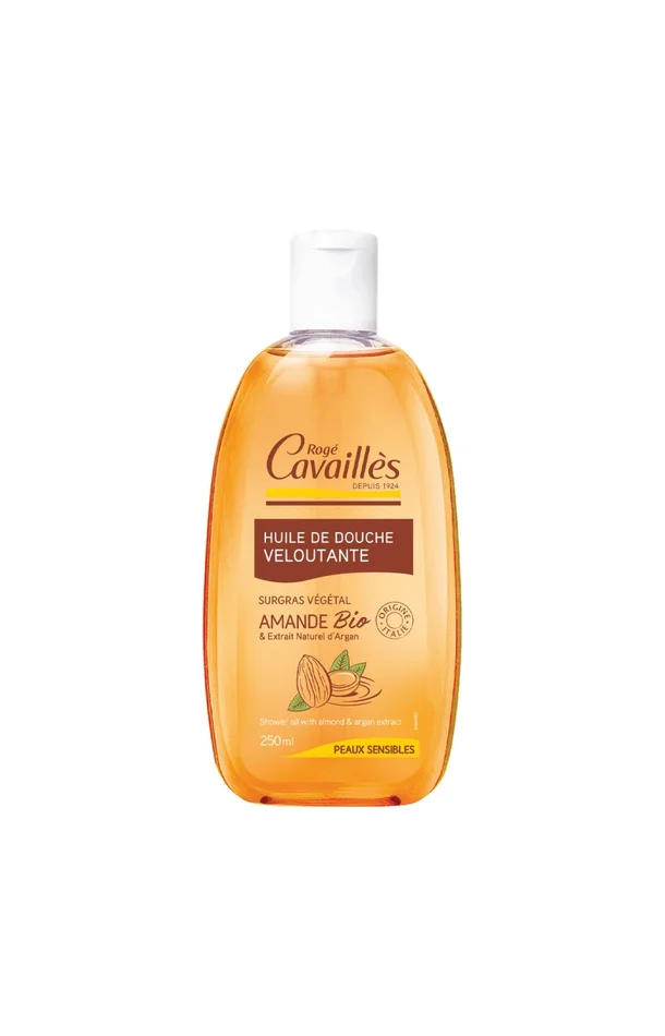 Rogé Cavaillès – Huile de douche veloutante – Amande bio – Peaux sensibles – 250 ml
