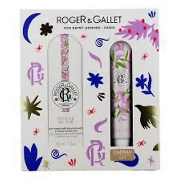 Roger & Gallet Coffret Eau Parfumée Bienfaisante Feuille de Thé 30 ml + Crème Mains 30 ml