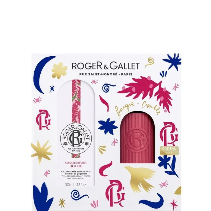 Roger&Gallet Gingembre Rouge Coffret Eau Parfumée Bienfaisante – Bougie Parfumée
