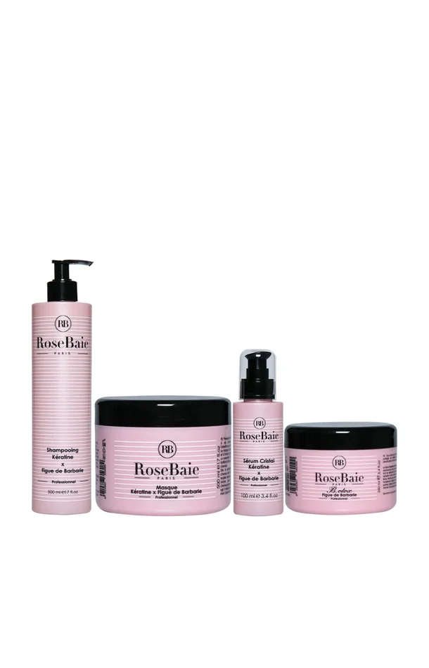 Routine capillaire – Kératine & figue de Barbarie – 4 produits