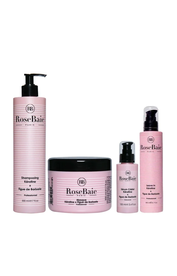 Routine capillaire soin – Kératine & figue de barbarie – 4 produits