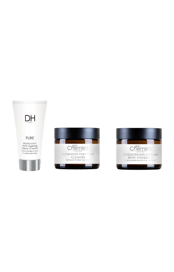 Routine hydratant – Acide hyaluronique & vitamine C – Visage & mains – 3 produits