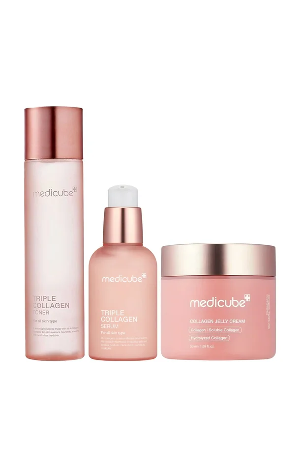 Routine hydratante – Collagène – Visage – 3 produits