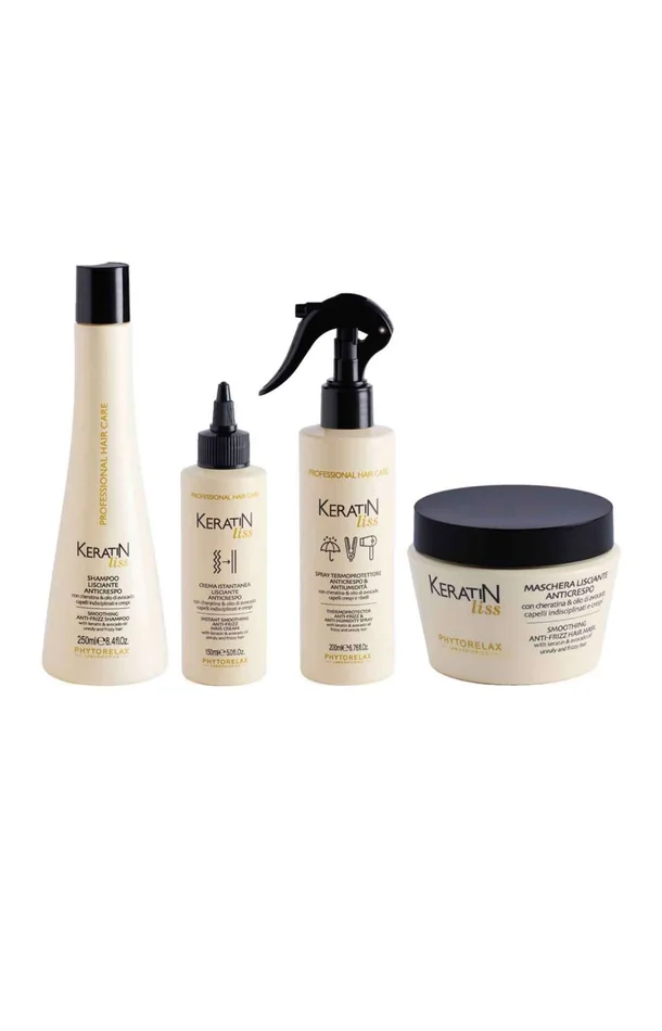 Routine lissante – Kératine & huile d’avocat – Cheveux fins