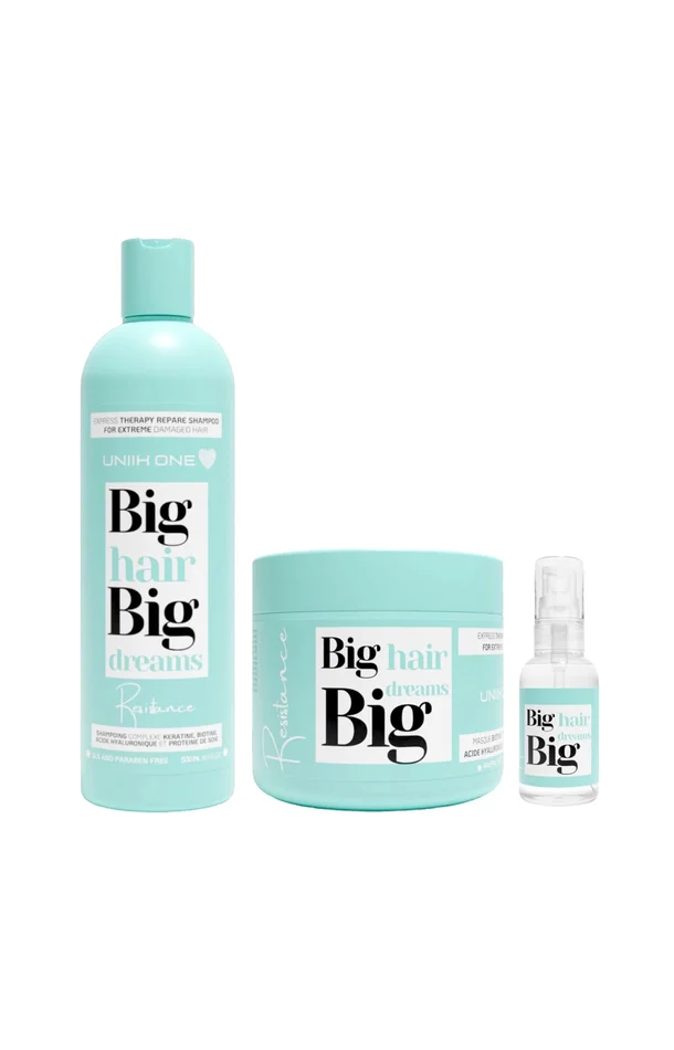 Routine nourrissante – Acide hyaluronique – Cheveux abîmés & fragilisés – 3 produits