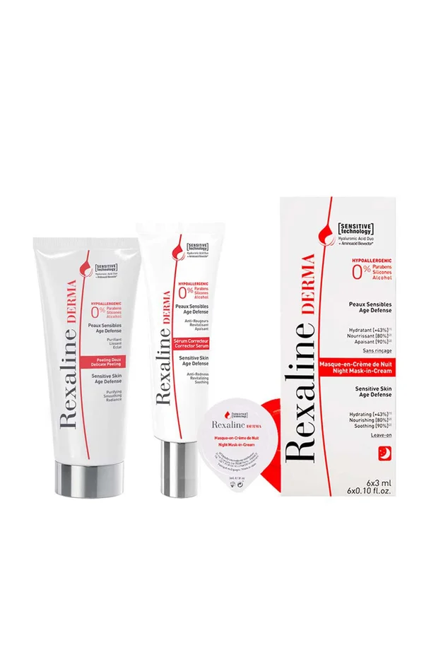 Routine peaux sensibles – Jour & nuit – Derma – 3 produits
