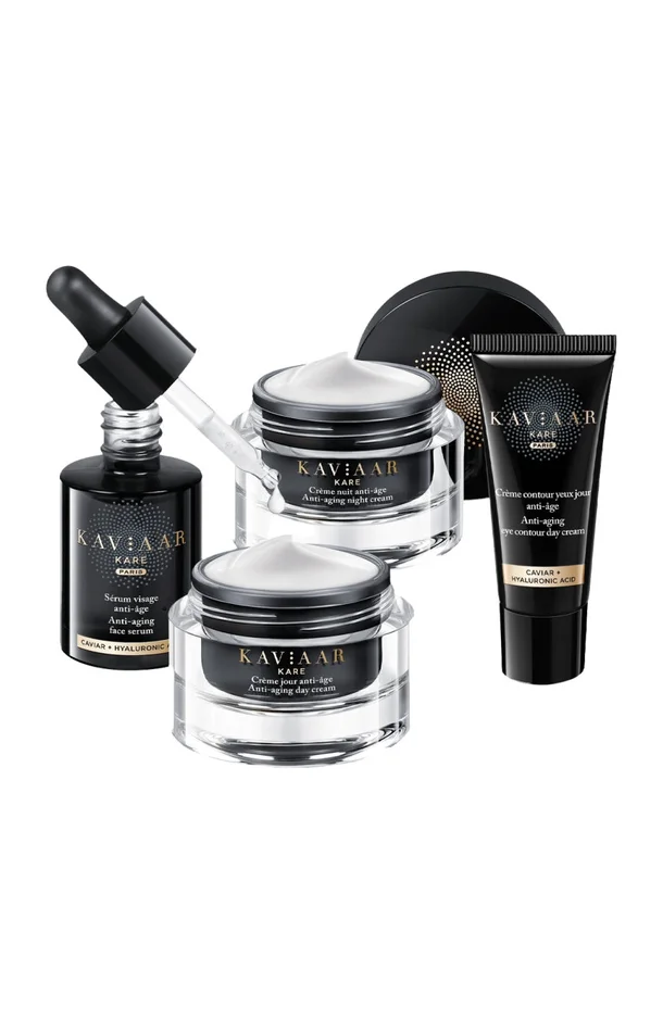 Routine réjuvénation jour – Caviar & acide hyaluronique – Jour & nuit – 4 soins
