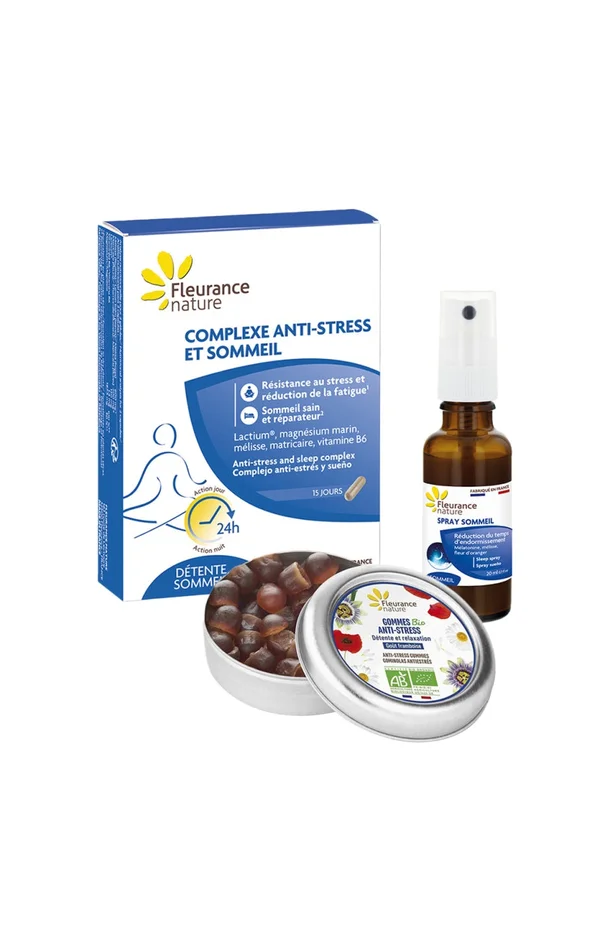 Routine sommeil & relaxation bio – Mélatonine & mélisse – 3 produits