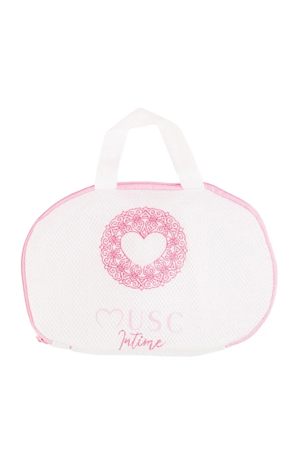 Sac de lavage pour sous-vêtements – Rose & blanc