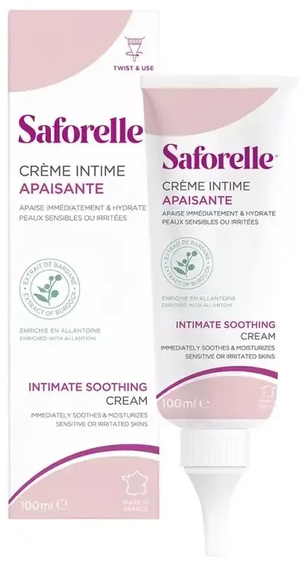 Saforelle Crème Apaisante Intime Peaux Sensibles et Irritées 100 ml