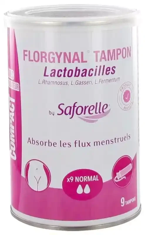 Saforelle Florgynal® Tampon – Boîte de 9 Tampons Compact Normal