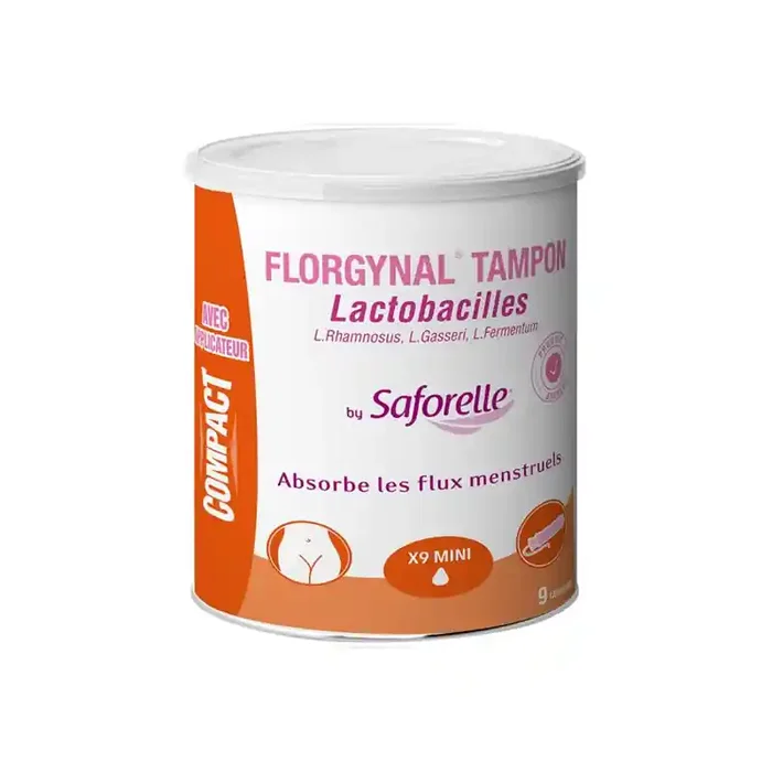 Saforelle florgynal tampon lactobacilles 9 compact mini