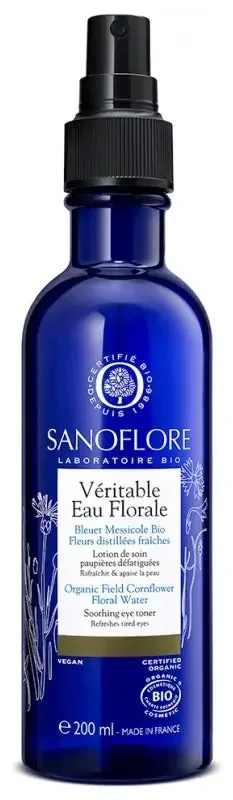 Sanoflore Véritable Eau Florale de Bleuet Certifiée Bio Défatigante Certifiée Bio 200 ml