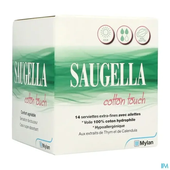 Saugella cotton touch serviette jour 14